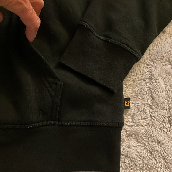 Caterpillar black hoodie sweatshirt, kids size L 14-16 - Picture 5 of 6